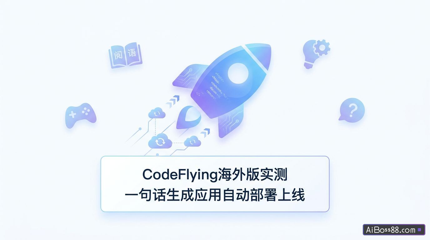 CodeFlying海外版实测，一句话生成应用自动部署上线