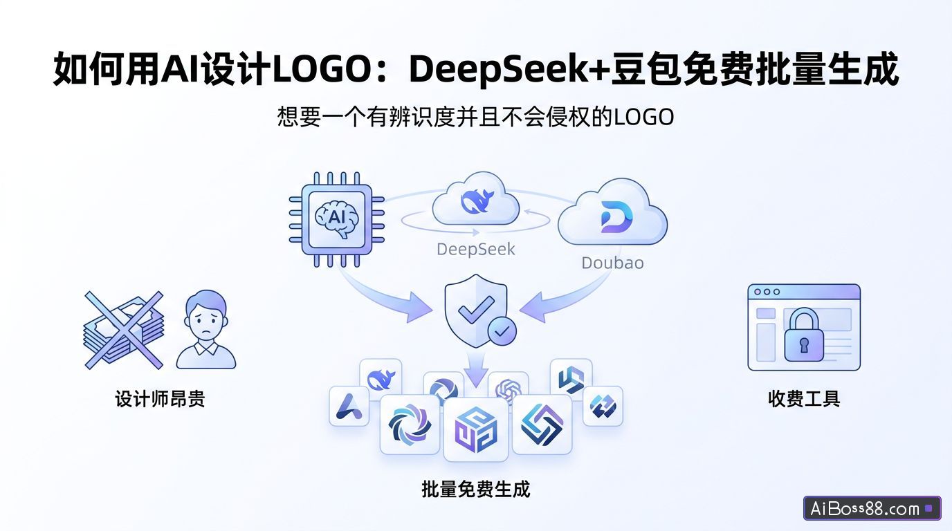 如何用AI设计LOGO，DeepSeek+豆包免费批量生成