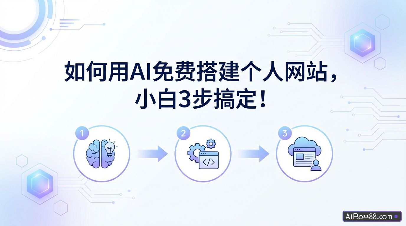 如何用AI免费搭建个人网站，小白3步搞定！