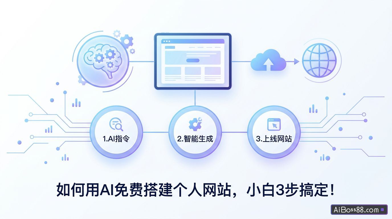 如何用AI免费搭建个人网站，小白3步搞定！