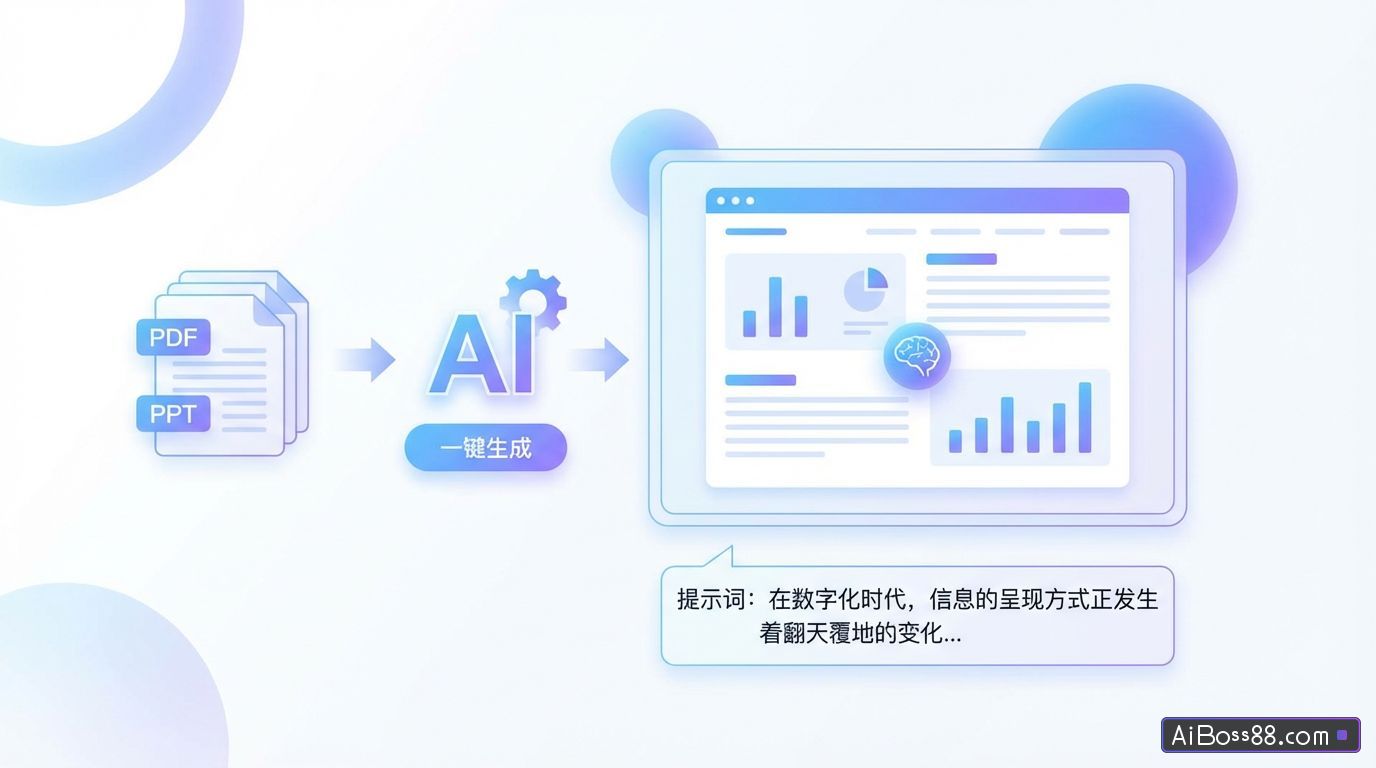 如何用AI把长文一键生成可视化网页，附提示词