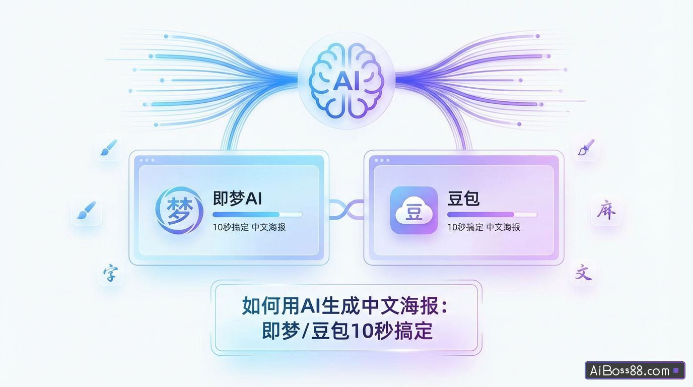 如何用AI生成中文海报，即梦/豆包10秒搞定