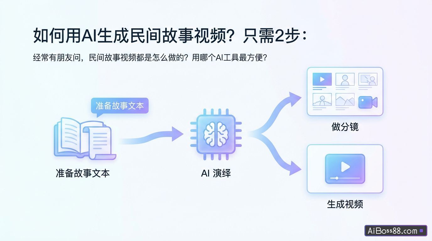 如何用AI生成民间故事视频？只需2步