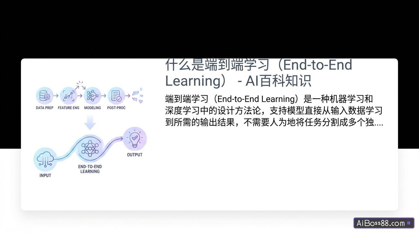 什么是端到端学习（End-to-End Learning） - AI百科知识