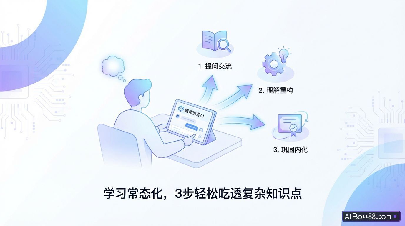 实测智谱清言AI学习搭子，3步轻松吃透复杂知识点