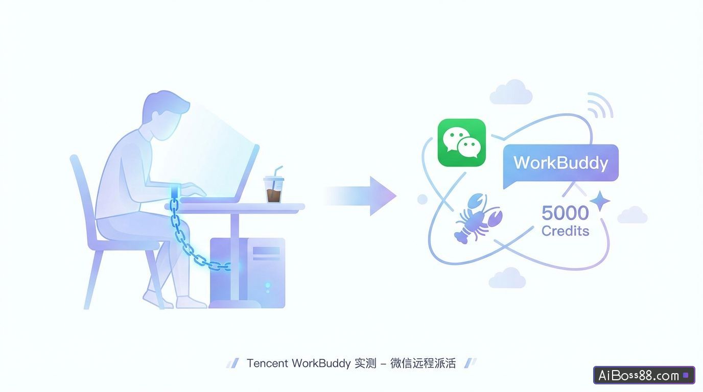 腾讯版”小龙虾” WorkBuddy 实测 - 接入微信远程派活，白嫖 5000 Credits
