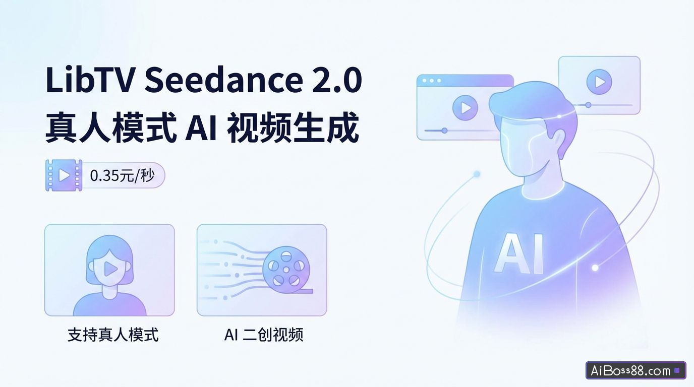 LibTV Seedance 2.0真人视频教程，0.35元/秒AI视频生成攻略