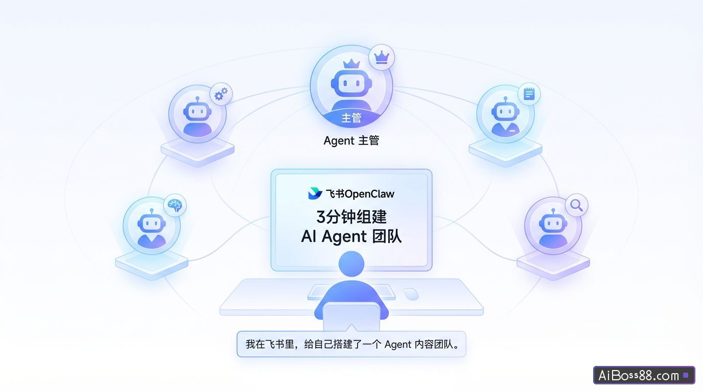 飞书OpenClaw完整部署教程 - 3分钟组建 AI Agent 团队