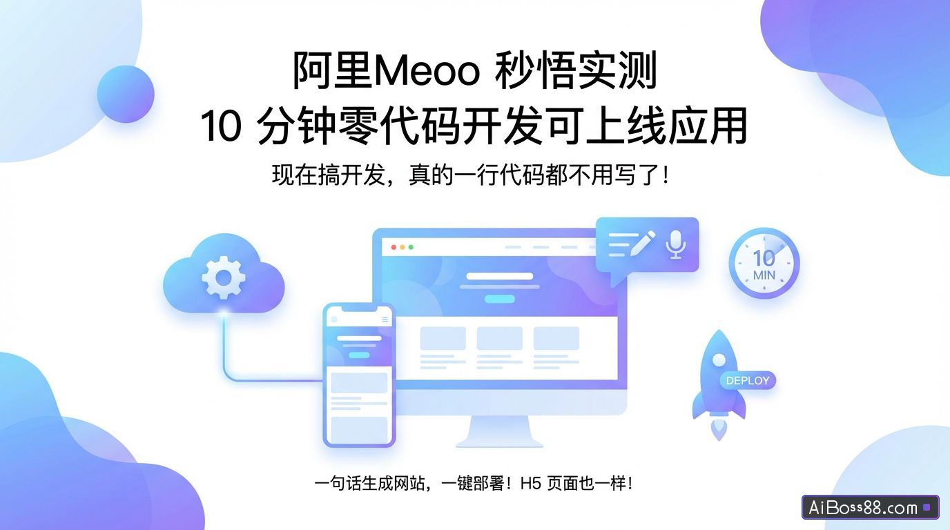 阿里Meoo 秒悟实测 - 10 分钟零代码开发可上线应用