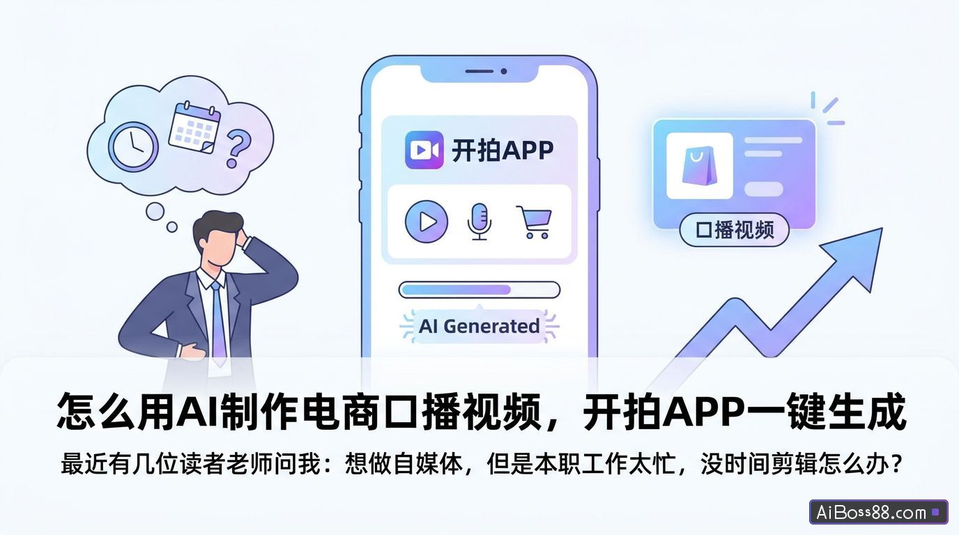 怎么用AI制作电商口播视频，开拍APP一键生成