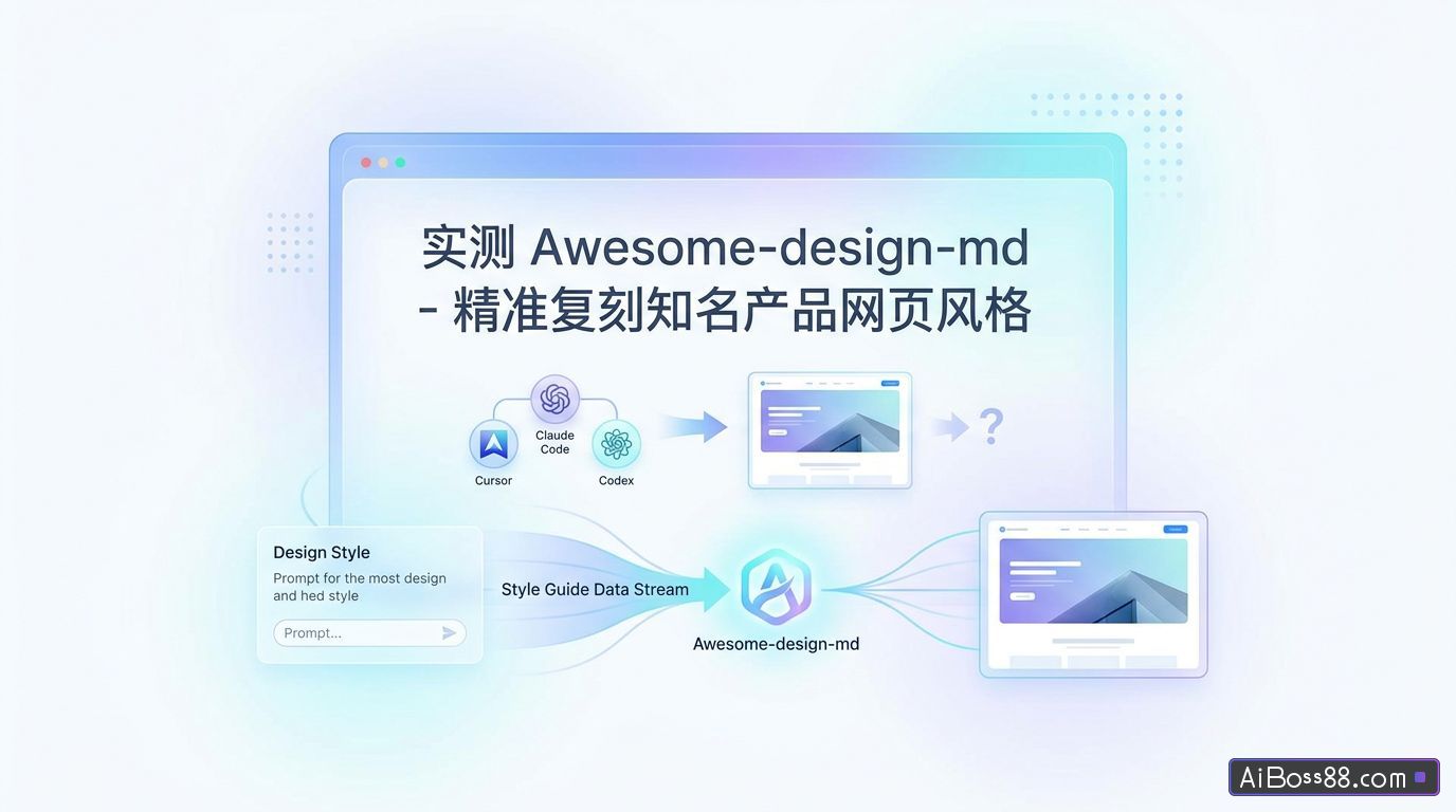 实测 Awesome-design-md - 精准复刻知名产品网页风格