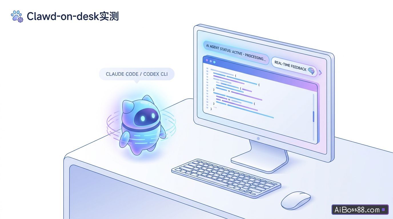 Clawd-on-desk实测 - 能实时反馈 AI Agent 状态的桌面宠物